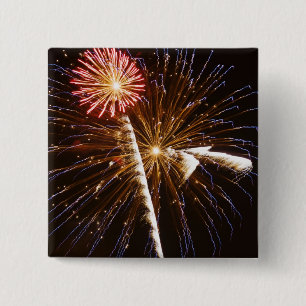 Feuerwerk über dem Savannah River Button