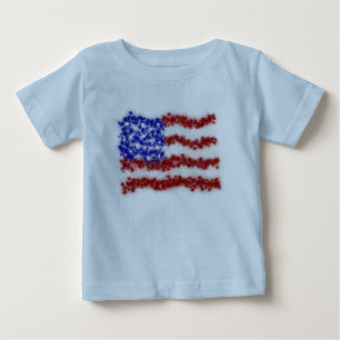 Feuerwerk-US Flagge-amerikanische Flagge Baby T-shirt