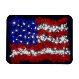 Feuerwerk-US Flagge-amerikanische Flagge Magnet