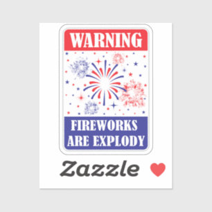 Feuerwerk-Warnschild Aufkleber