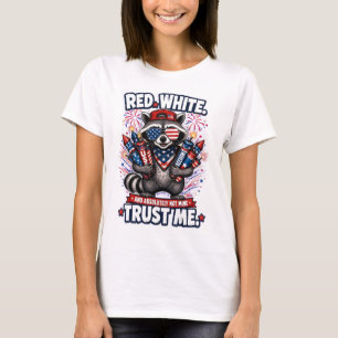 Feuerwerk-Waschbär-4.-Juli-T-Shirt T-Shirt