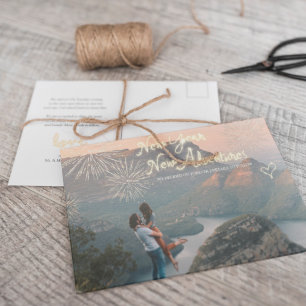 Feuerwerk & Wunderkerzen   Neujahrs-Fotoaktion Ankündigungspostkarte