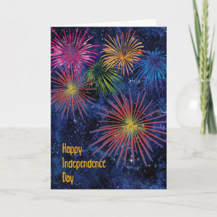 Feuerwerk zum Unabhängigkeitstag Karte