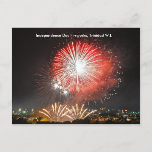 Feuerwerk zum Unabhängigkeitstag, Trinidad Postkarte