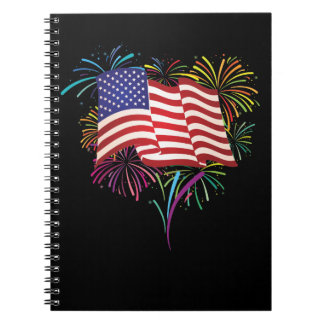 Feuerwerke 4. von Amerikaner Notizblock