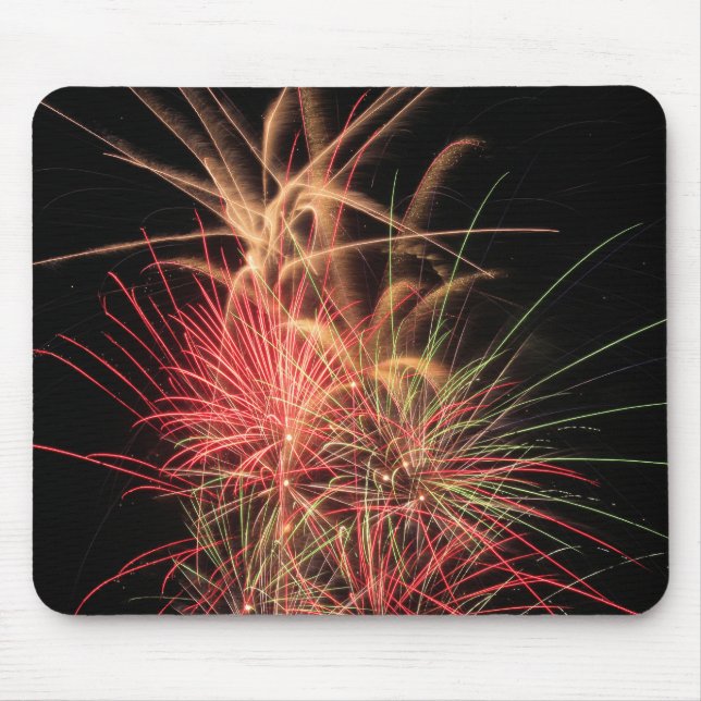 Feuerwerke auf dem Nachtmuskeln Mousepad (Vorne)