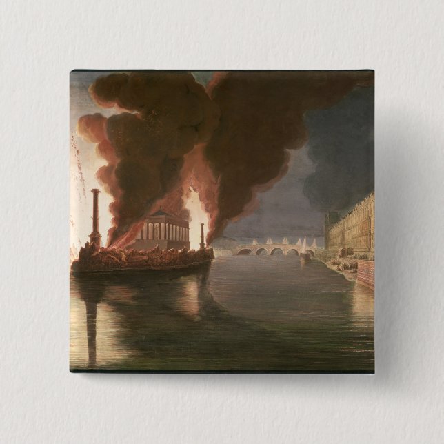 Feuerwerke auf der Seine Button (Vorderseite)