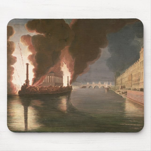 Feuerwerke auf der Seine Mousepad (Vorne)