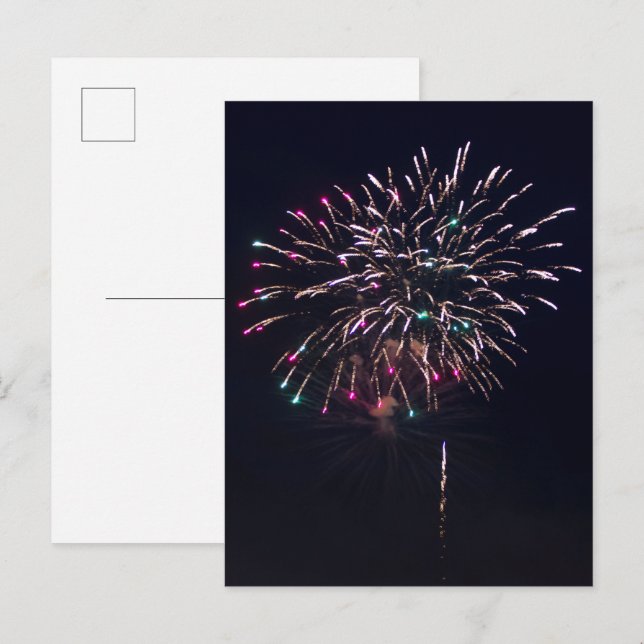 Feuerwerke bei Night Sky Fotografy Postkarte (Vorne/Hinten)
