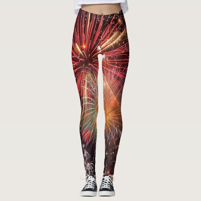 Feuerwerke Finale, Ferien & Feiern Leggings (Vorderseite)