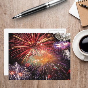 Feuerwerke Finale Patriotic & Neujahr Feiertage Postkarte