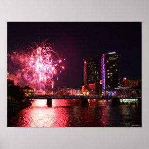 Feuerwerke in Grand Rapids Poster