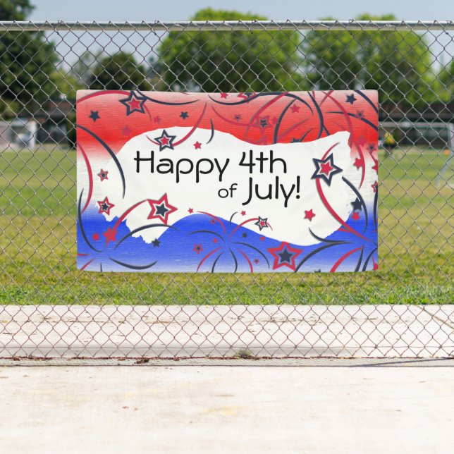 Feuerwerke in Red White Blue Banner (Insitu)