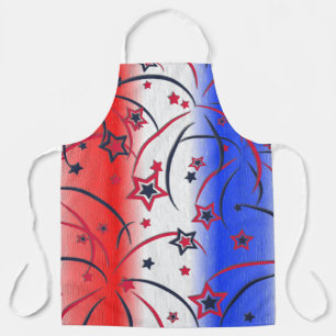Feuerwerke in Red White Blue Schürze