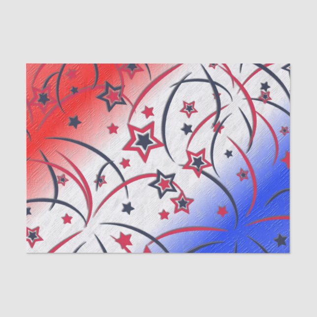 Feuerwerke in Red White Blue Seidenpapier (Vorderseite)
