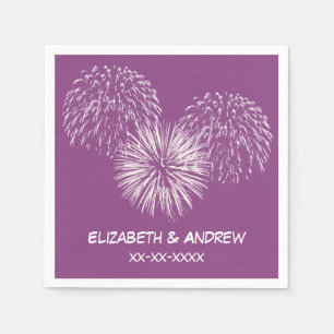 Feuerwerke, Pflaumen-lila Hintergrund, Serviette