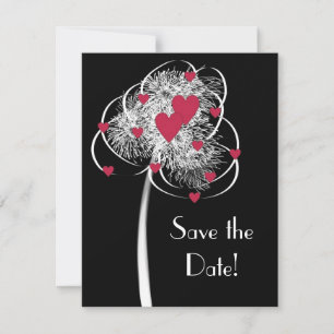 Feuerwerke u. Herz-Baum-Save the Date Mitteilung Save The Date