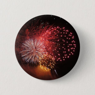 Feuerwerks-Knopf - rote Feuerwerke Button