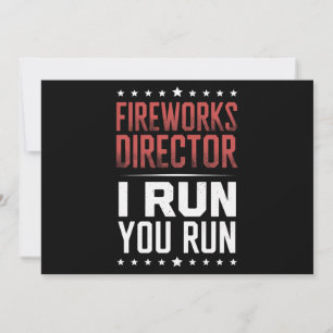 Feuerwerksdirektor I Lauf Du Lauf Lustiger 4. Juli Einladung