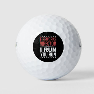 Feuerwerksdirektor I Lauf Du Lauf Lustiger 4. Juli Golfball