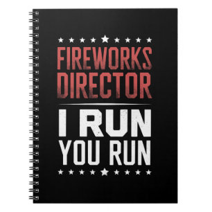 Feuerwerksdirektor I Lauf Du Lauf Lustiger 4. Juli Notizblock