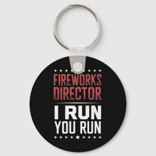 Feuerwerksdirektor I Lauf Du Lauf Lustiger 4. Juli Schlüsselanhänger