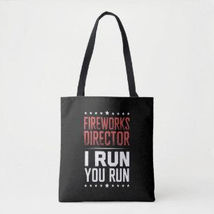 Feuerwerksdirektor I Lauf Du Lauf Lustiger 4. Juli Tasche