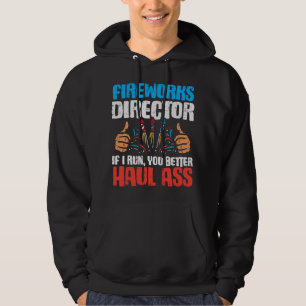 Feuerwerksdirektor Wenn ich lustig renne 4. Juli V Hoodie