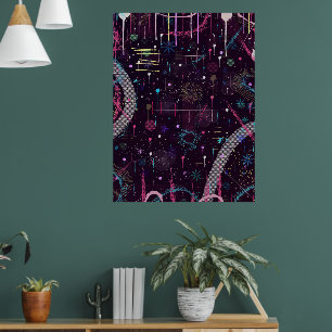 Feuerwerksdisplay: Abstrakte Kunst Poster