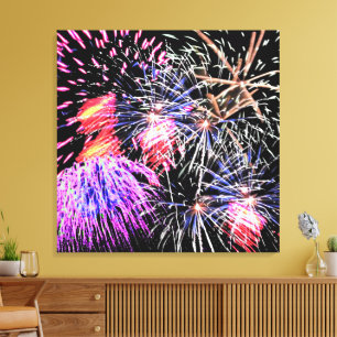 Feuerwerksdisplay Leinwanddruck