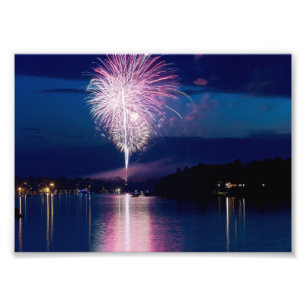 Feuerwerksfeier am East Gull Lake Fotodruck