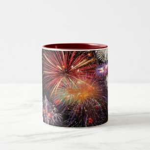 Feuerwerksfinale Zweifarbige Tasse