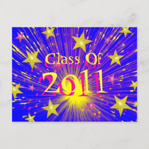 Feuerwerkskarte "Class of 2011" Postkarte