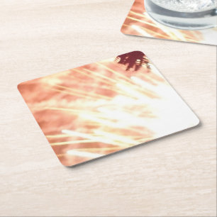 Feuerwerkskörper 12 Untersetzer auf Papier