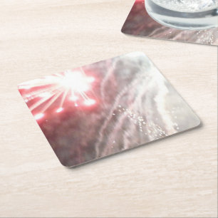 Feuerwerkskörper 14 Untersetzer auf Papier