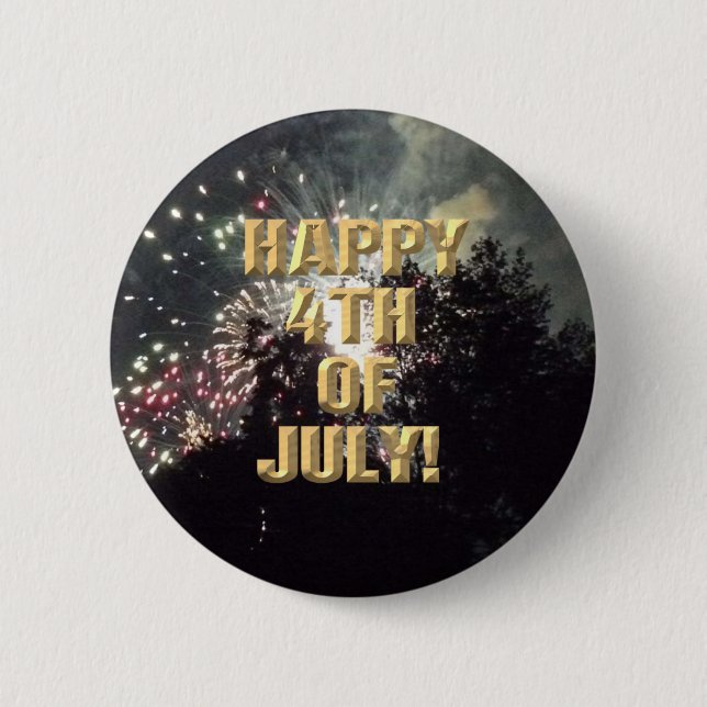 Feuerwerkskörper 18 4. Juli Schaltfläche Button (Vorderseite)