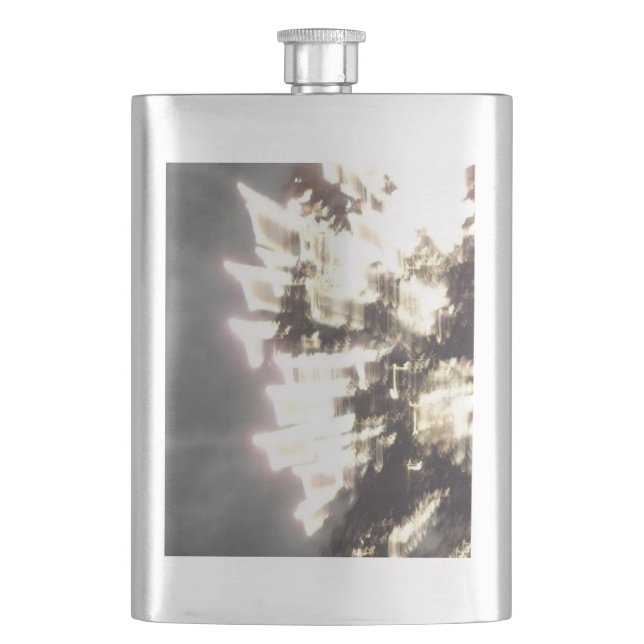 Feuerwerkskörper 2 Edelstahlflasche Flachmann (Vorderseite)