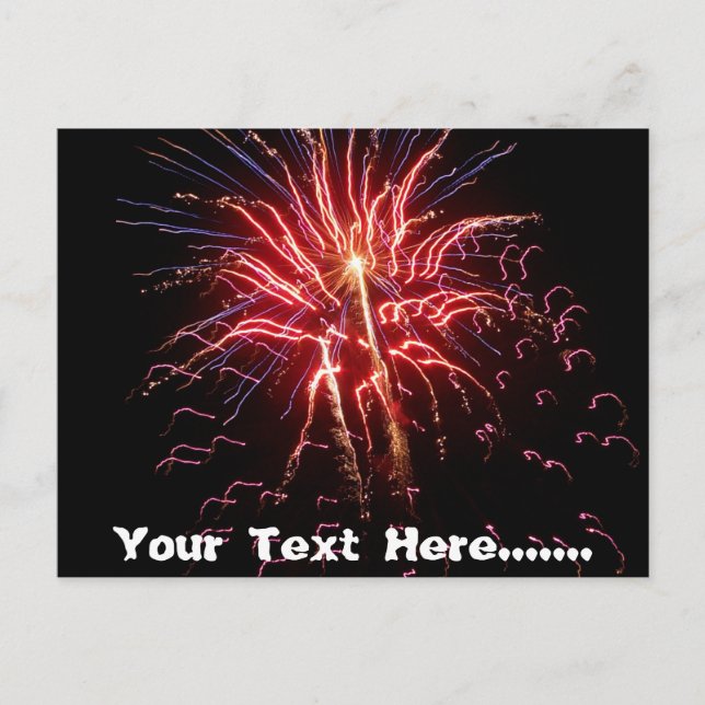 Feuerwerkskörper 2 postkarte (Vorderseite)