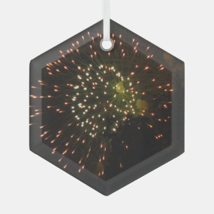 Feuerwerkskörper 4 Glashexagon Ornament Aus Glas