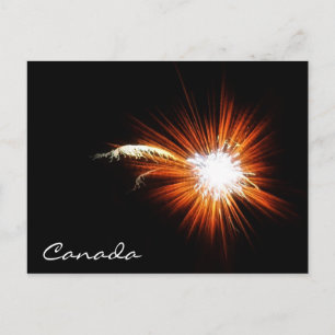 Feuerwerkskörper am Tag Kanada Postkarte