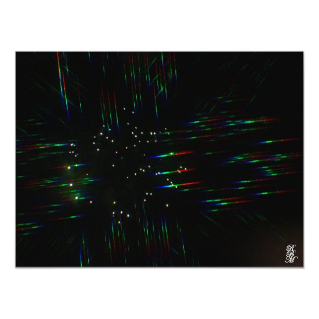 Feuerwerkskörper durch 3D-Gläser 3 Fotodruck (Vorne)