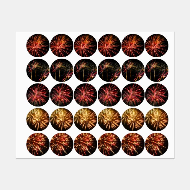 Feuerwerkskörper Etiketten (Blatt)