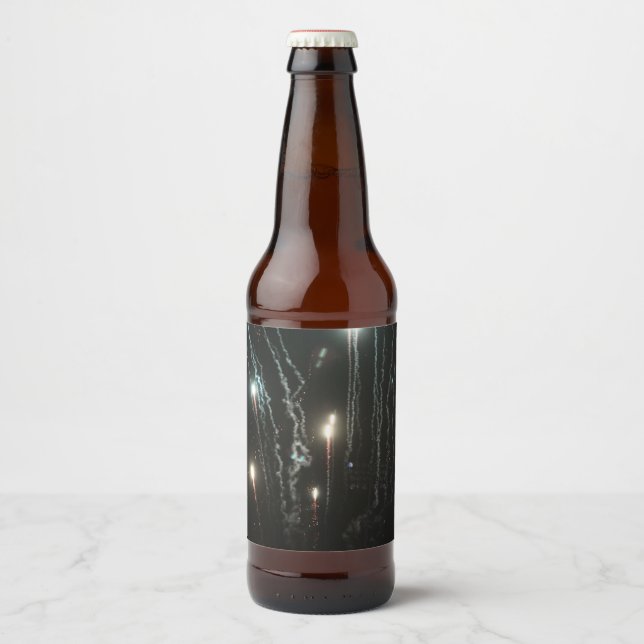 Feuerwerkskörper-Flaschenetikett Bierflaschenetikett (Vorderseite)