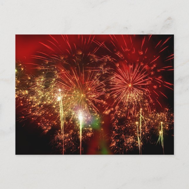 Feuerwerkskörper Postkarte (Vorderseite)