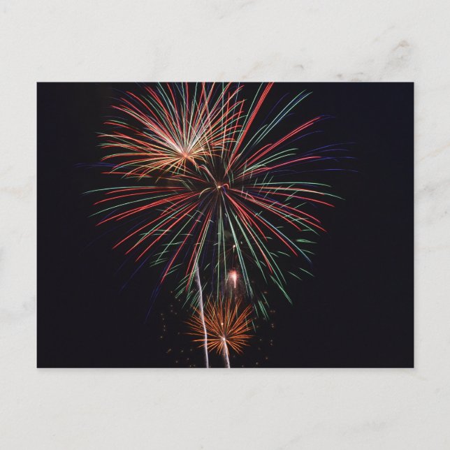 Feuerwerkskörper Postkarte (Vorderseite)