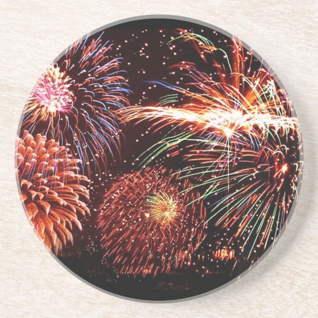 Feuerwerkskörper Sandstein Untersetzer (Vorne)