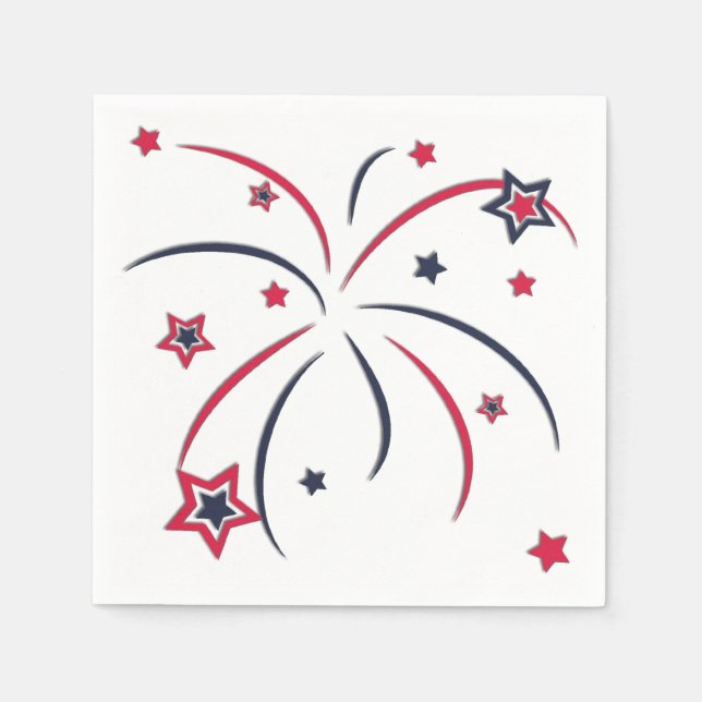 Feuerwerkskörper Serviette (Vorderseite)