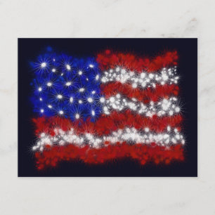 Feuerwerkskörper US Flagge Einladung