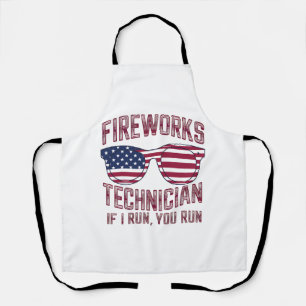 Feuerwerkstechniker 4. Juli Lustig USA Schürze