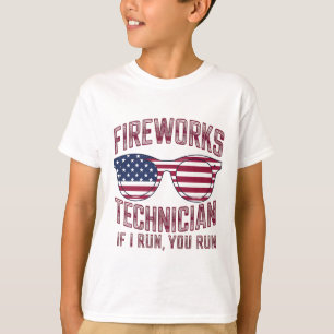 Feuerwerkstechniker 4. Juli Lustig USA T-Shirt
